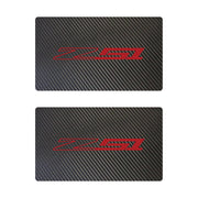 2014-2019 Corvette Airbag Warning Cover - Pair Black Carbon Fiber Gloss Red Z51 - CA-78935-Corvette-Store-Online