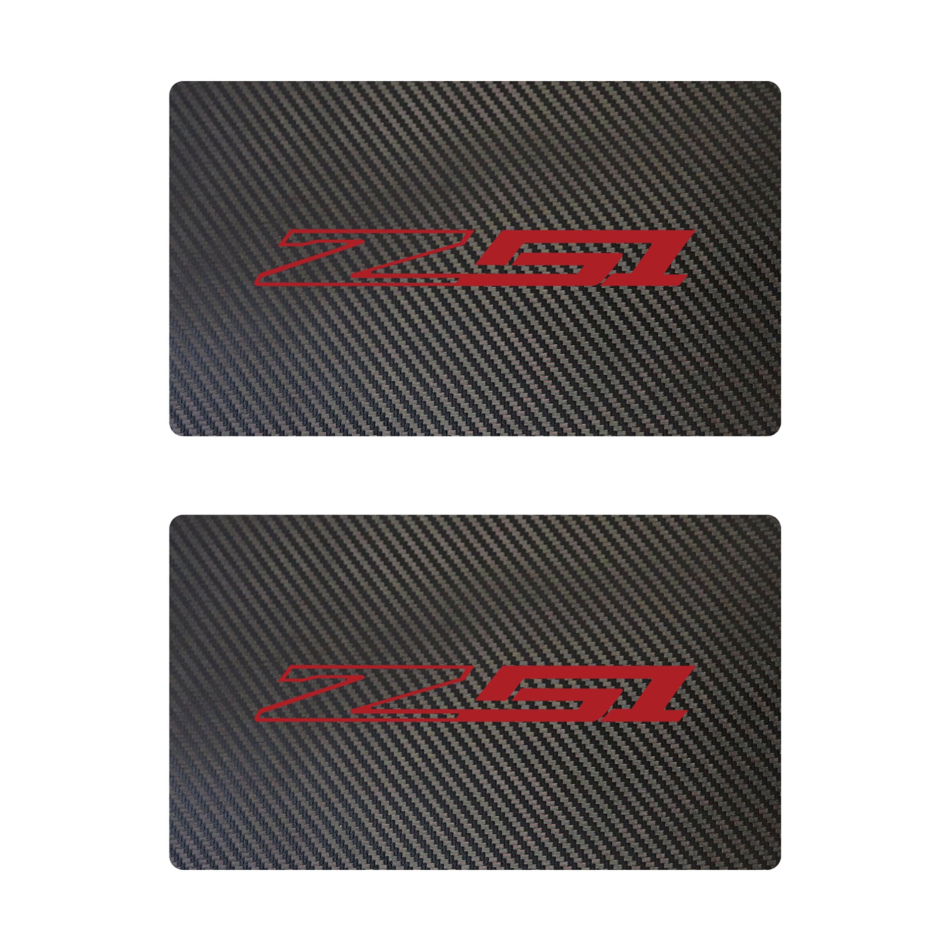 2014-2019 Corvette Airbag Warning Cover - Pair Black Carbon Fiber Gloss Red Z51 - CA-78935-Corvette-Store-Online