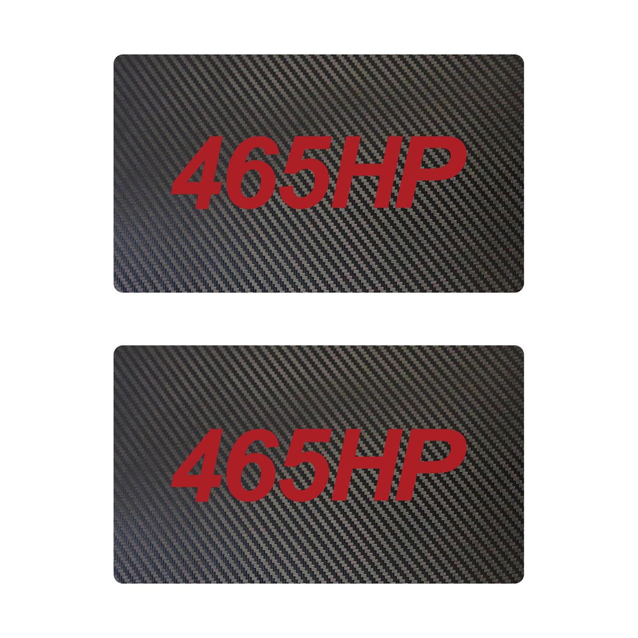 2014-2019 Corvette Airbag Warning Cover - Pair Black Carbon Fiber Gloss Red 465HP - CA-78937-Corvette-Store-Online