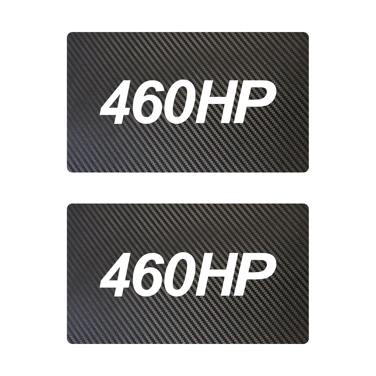 2014-2019 Corvette Airbag Warning Cover - Pair Black Carbon Fiber Gloss White 460HP - CA-78940-Corvette-Store-Online
