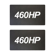 2014-2019 Corvette Airbag Warning Cover - Pair Black Carbon Fiber Gloss White 460HP - CA-78940-Corvette-Store-Online