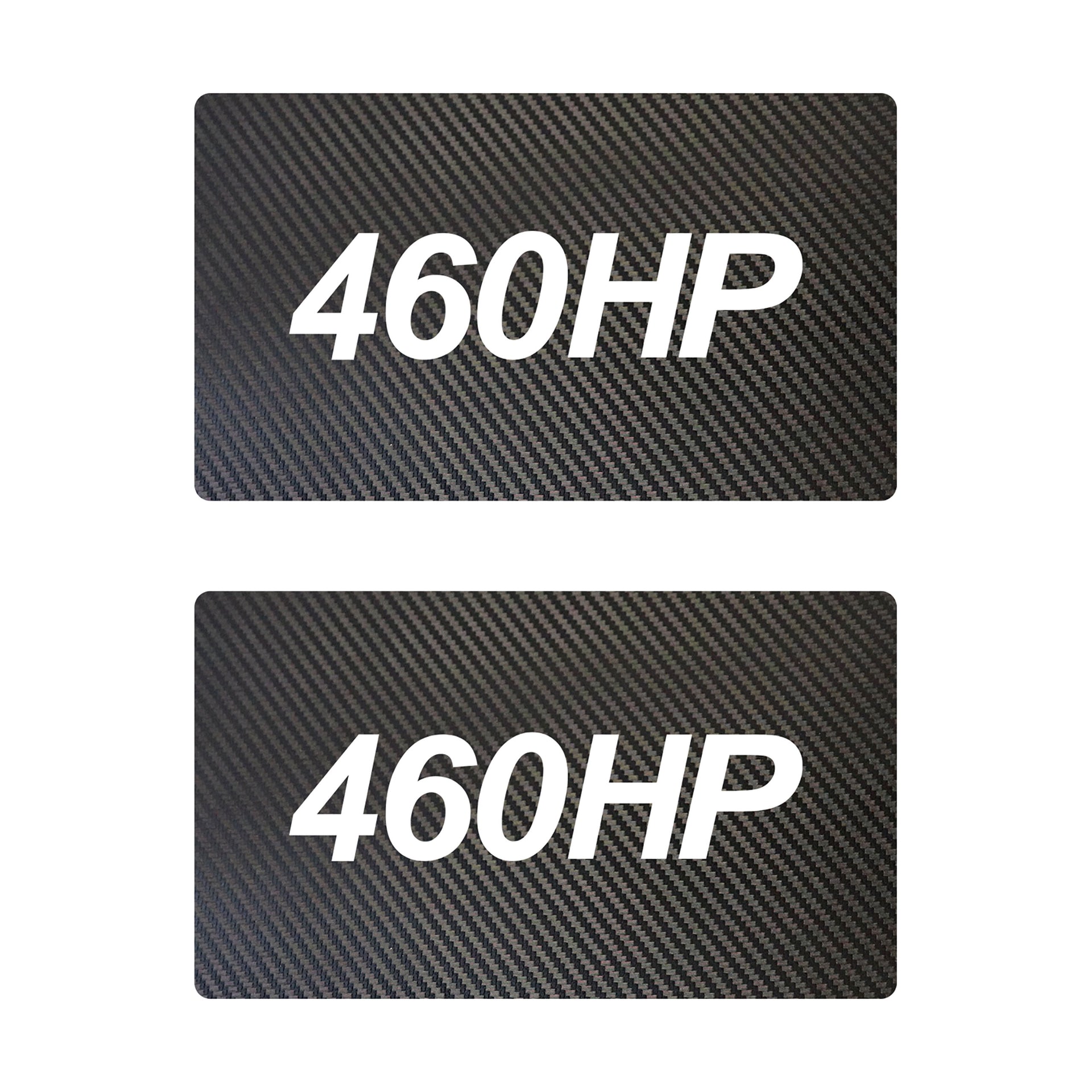 2014-2019 Corvette Airbag Warning Cover - Pair Black Carbon Fiber Gloss White 460HP - CA-78940-Corvette-Store-Online