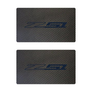 2014-2019 Corvette Airbag Warning Cover - Pair Black Carbon Fiber Gloss Blue Z51 - CA-78943-Corvette-Store-Online