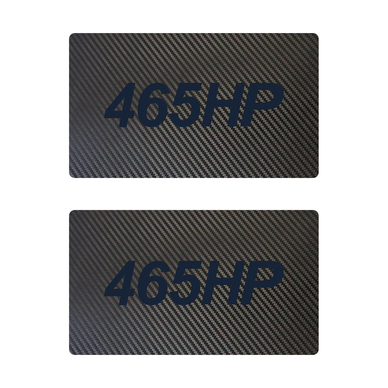 2014-2019 Corvette Airbag Warning Cover - Pair Black Carbon Fiber Gloss Blue 465HP - CA-78944-Corvette-Store-Online