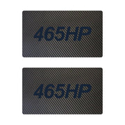 2014-2019 Corvette Airbag Warning Cover - Pair Black Carbon Fiber Gloss Blue 465HP - CA-78944-Corvette-Store-Online