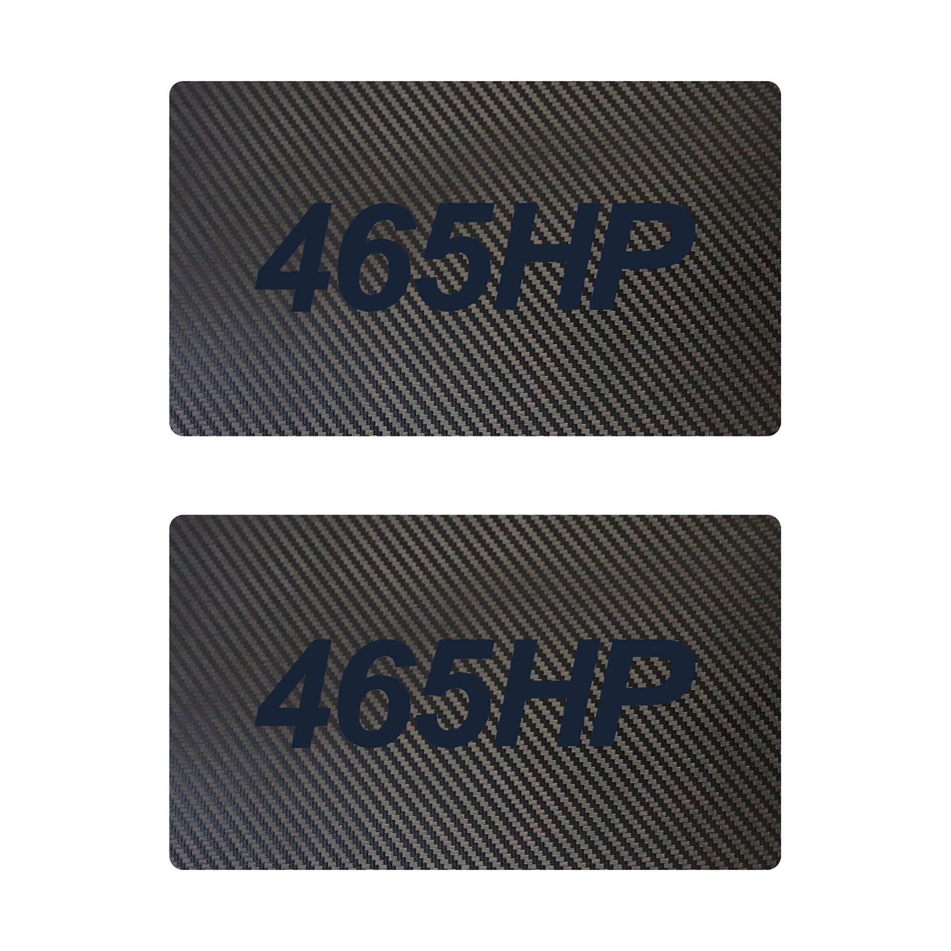 2014-2019 Corvette Airbag Warning Cover - Pair Black Carbon Fiber Gloss Blue 465HP - CA-78944-Corvette-Store-Online