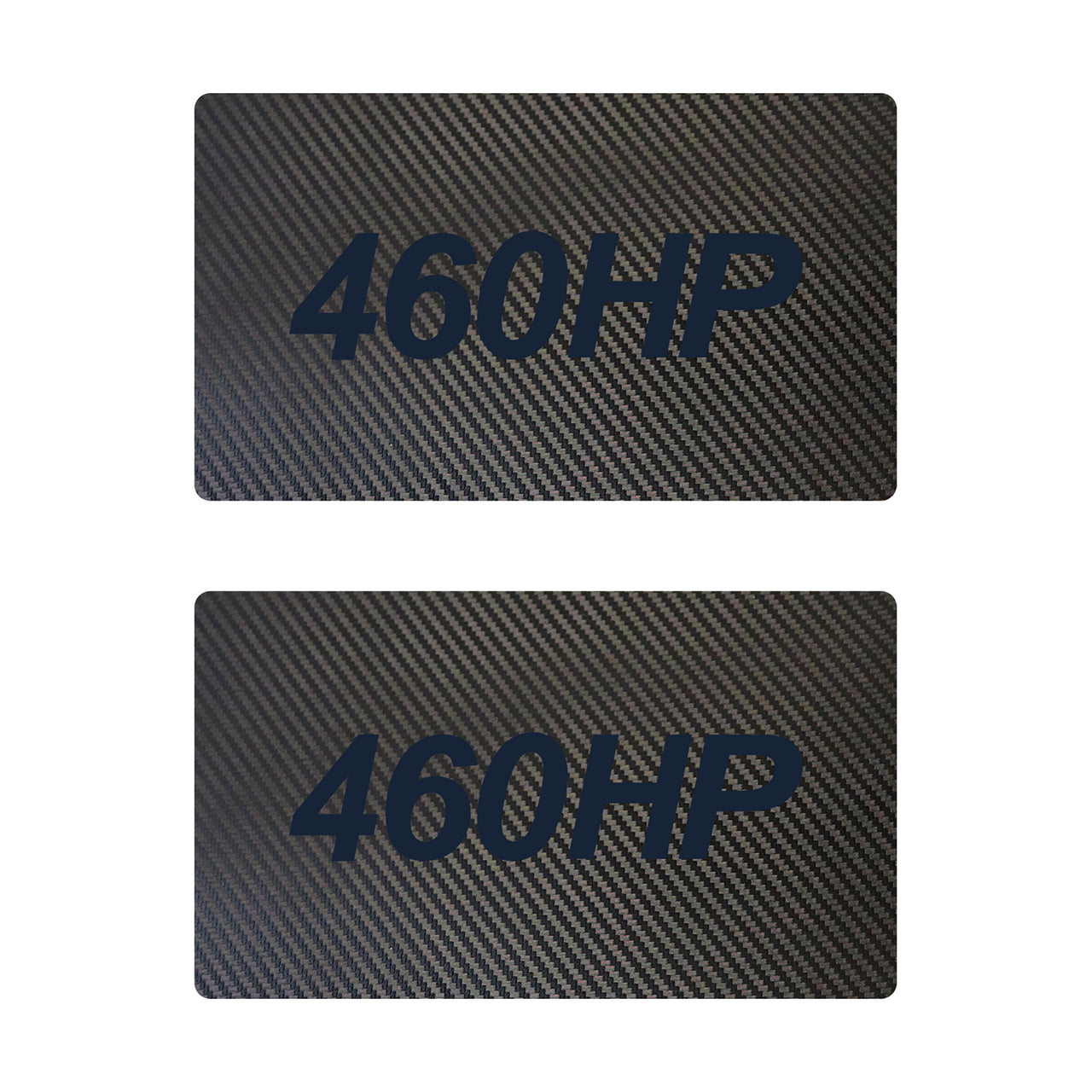 2014-2019 Corvette Airbag Warning Cover - Pair Black Carbon Fiber Gloss Blue 460HP - CA-78945-Corvette-Store-Online