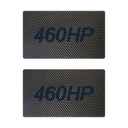 2014-2019 Corvette Airbag Warning Cover - Pair Black Carbon Fiber Gloss Blue 460HP - CA-78945-Corvette-Store-Online