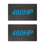 2014-2019 Corvette Airbag Warning Cover - Pair Black Carbon Fiber Gloss Tension Blue 460HP - CA-78946-Corvette-Store-Online