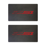 2014-2019 Corvette Airbag Warning Cover - Pair Black Carbon Fiber Matte Red Z51 - CA-78948-Corvette-Store-Online