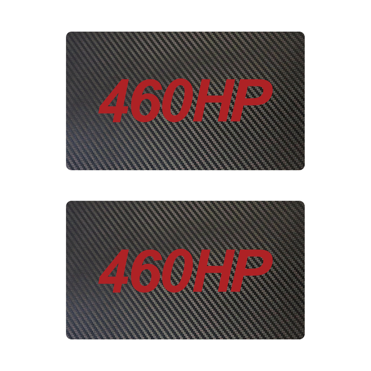 2014-2019 Corvette Airbag Warning Cover - Pair Black Carbon Fiber Matte Red 460HP - CA-78950-Corvette-Store-Online