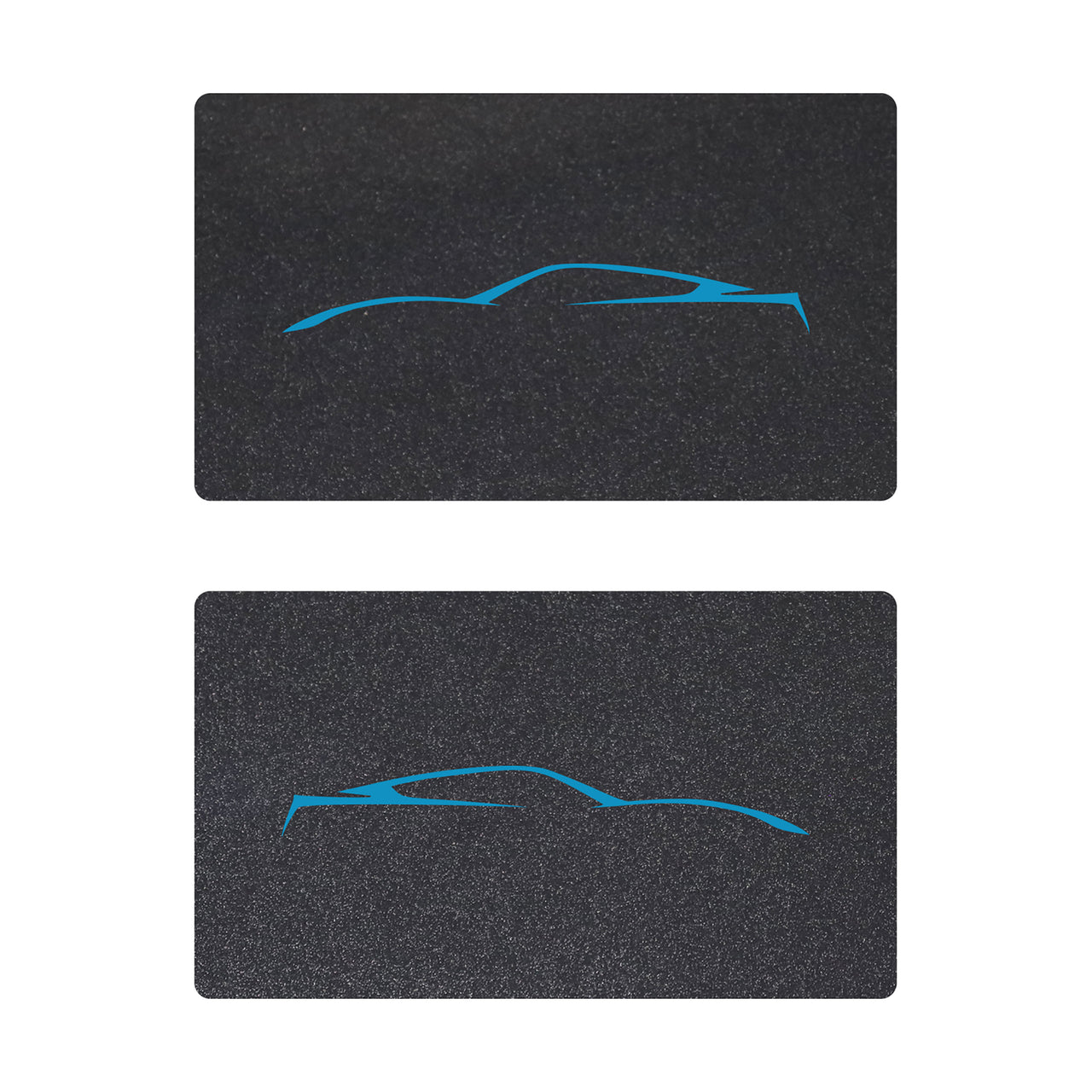2014-2019 Corvette Airbag Warning Cover - Pair Carbon Flash Gloss Blue Coupe Outline Only - CA-78954-Corvette-Store-Online