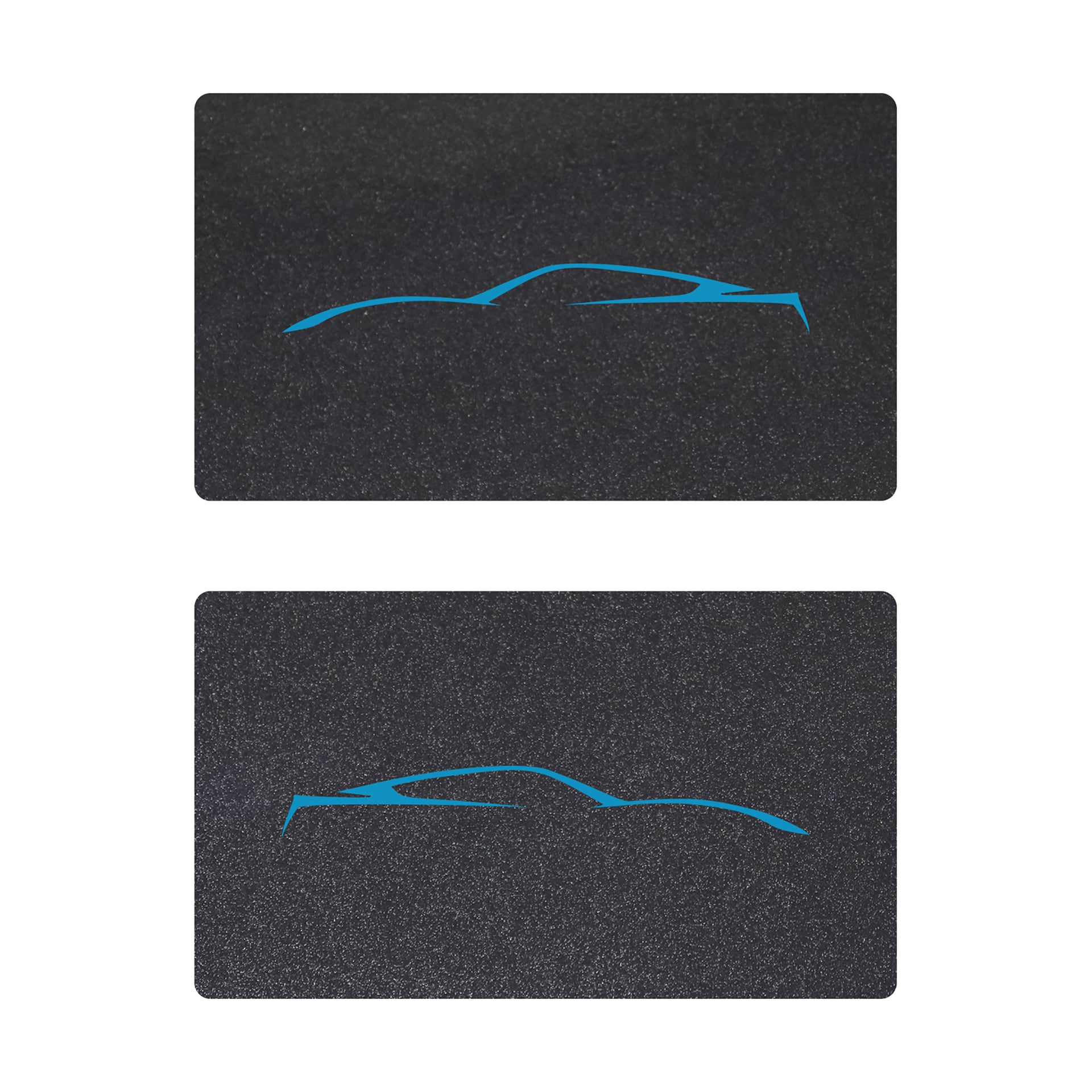 2014-2019 Corvette Airbag Warning Cover - Pair Carbon Flash Gloss Blue Coupe Outline Only - CA-78954-Corvette-Store-Online