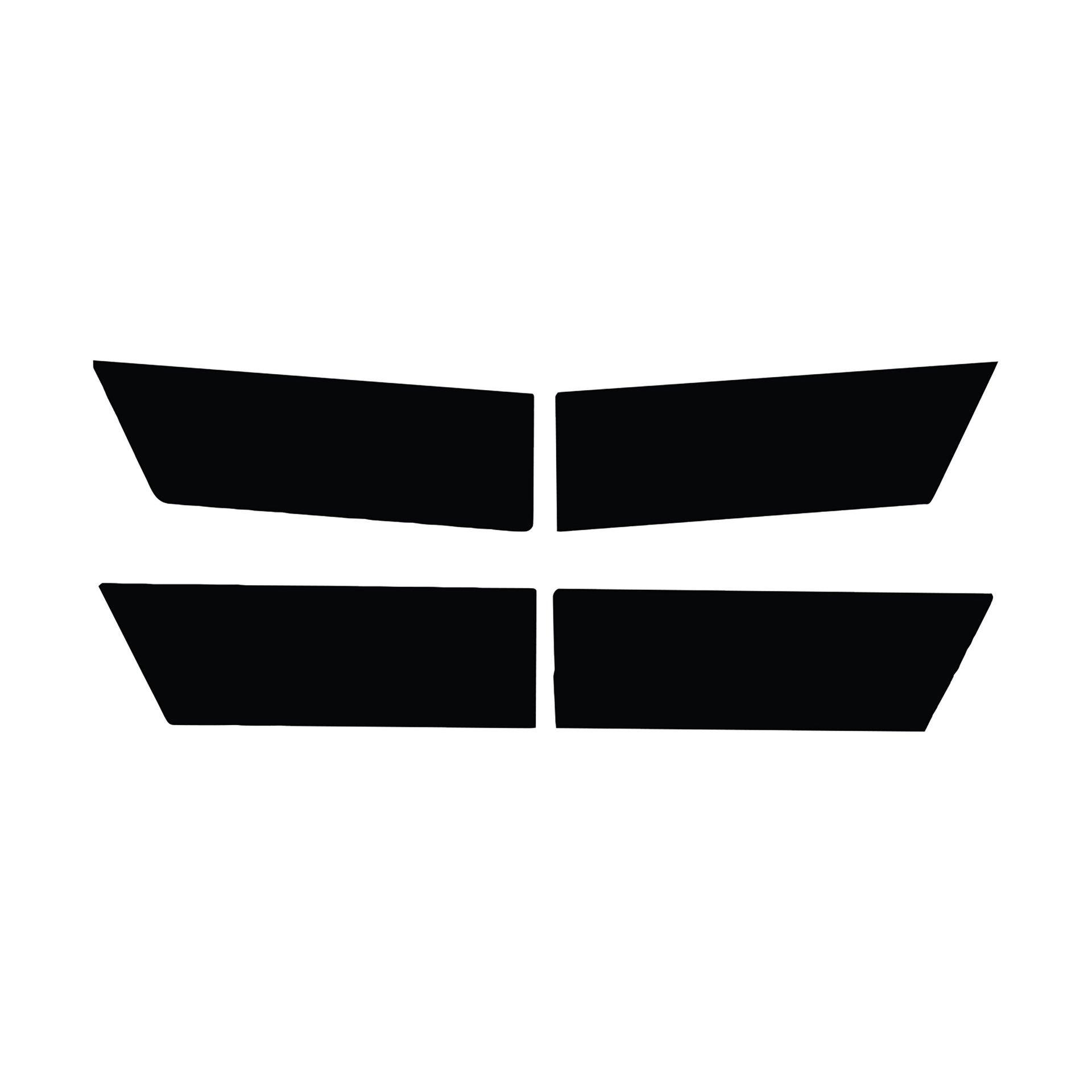 1984-1996 Corvette Colored Crossed Flag Emblem Overlay Front & Rear Gloss Black - CA-79111-Corvette-Store-Online