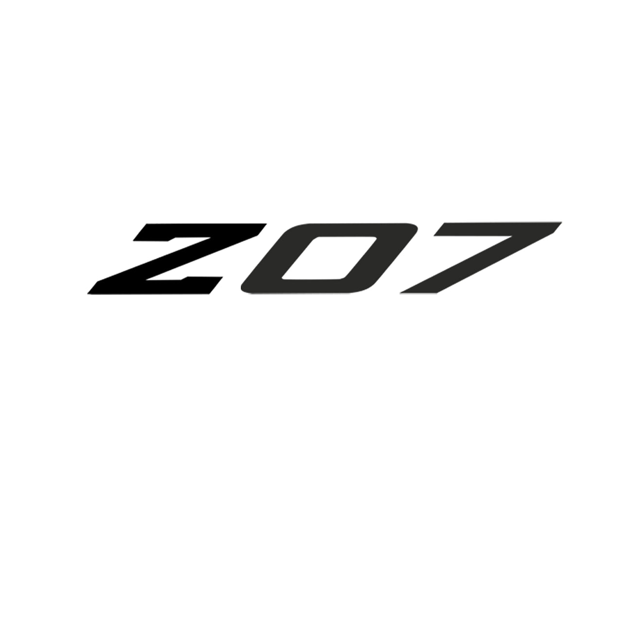 2005-2019 Corvette Spoiler Z07 Large Decal - Gloss Black Z Matte Dark Gray 07 - CA-79260-Corvette-Store-Online