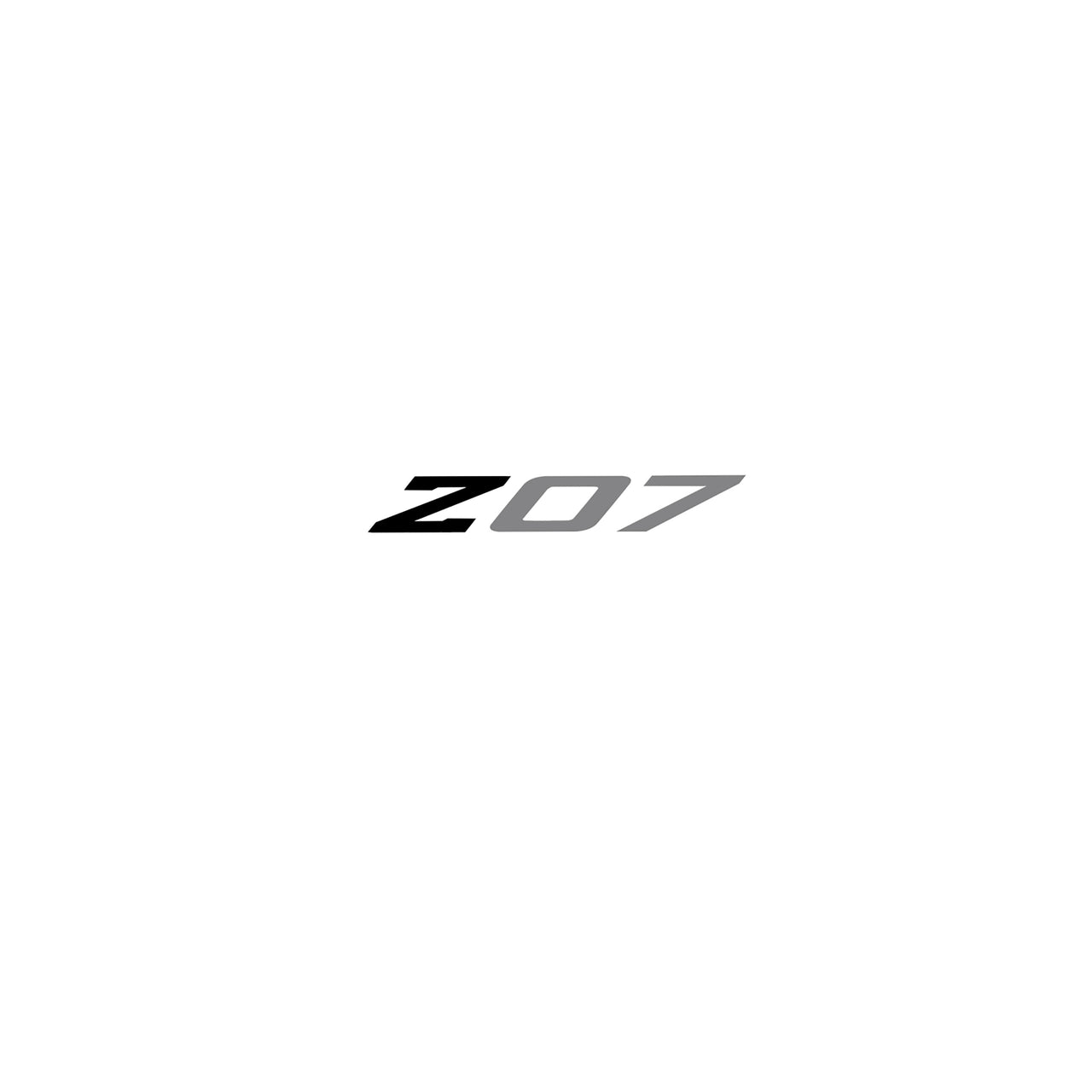 2005-2019 Corvette Spoiler Z07 Small Decal - Gloss Black Z Matte Gray 07 - CA-79262-Corvette-Store-Online