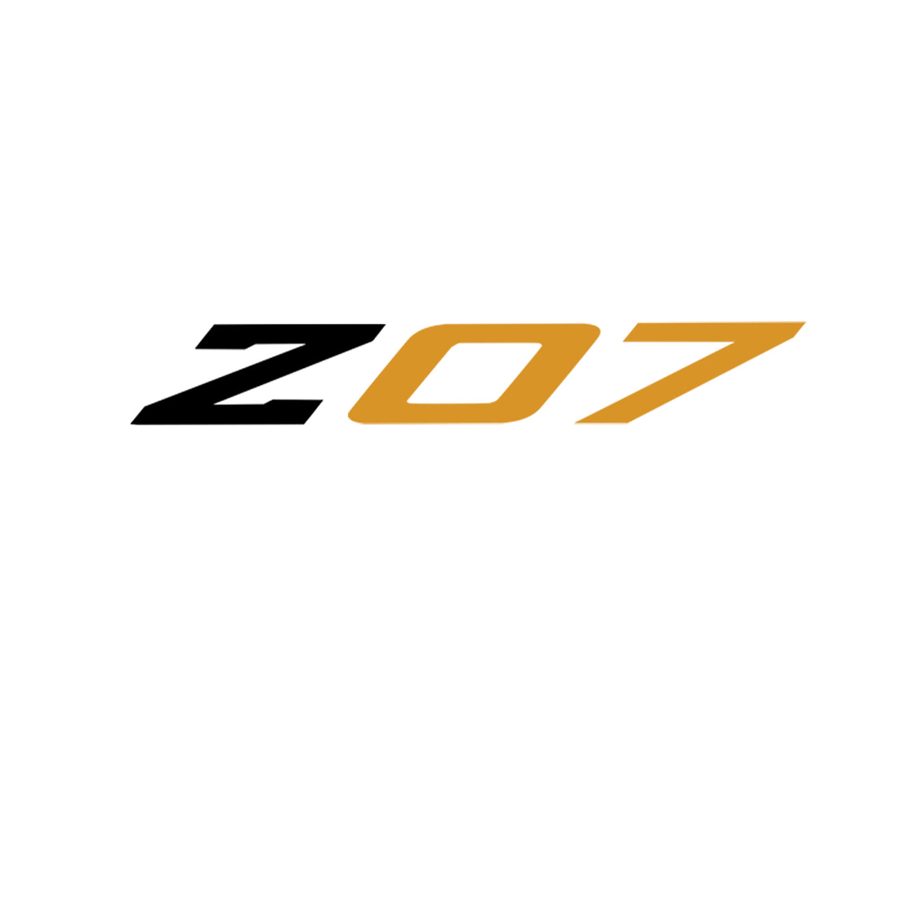 2005-2019 Corvette Spoiler Z07 Large Decal - Gloss Black Z Matte Orange 07 - CA-79269-Corvette-Store-Online