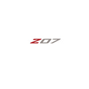 2005-2019 Corvette Spoiler Z07 Small Decal - Gloss Red Z Gloss Silver 07 - CA-79279-Corvette-Store-Online