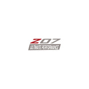 2005-2019 Corvette Spoiler Z07 Small Decal - Gloss Red Z Gloss Silver 07 W/ Ult Perf Script - CA-79280-Corvette-Store-Online