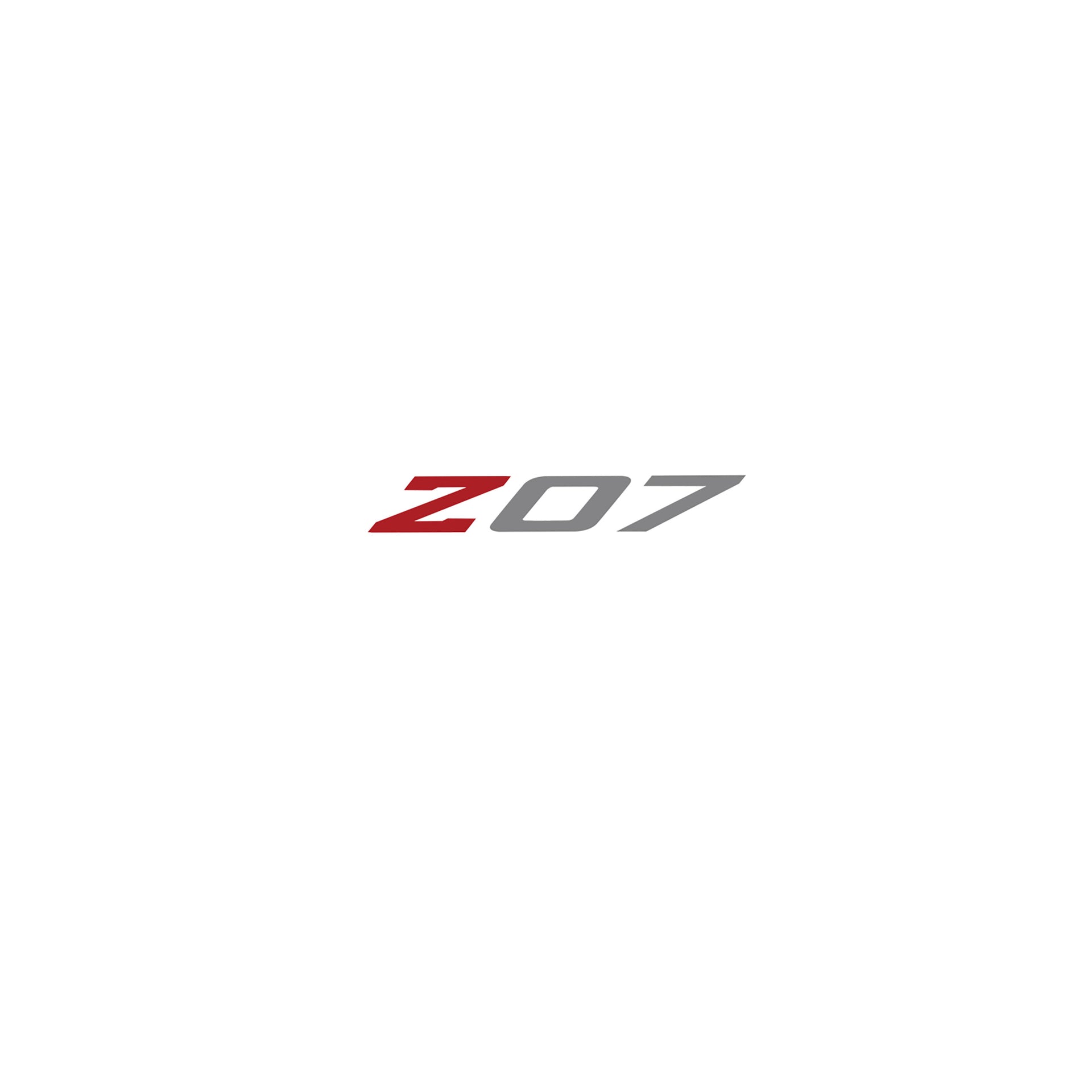 2005-2019 Corvette Spoiler Z07 Small Decal - Gloss Red Z Matte Gray 07 - CA-79286-Corvette-Store-Online