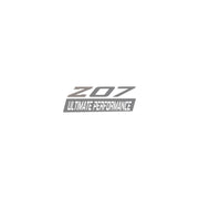 2005-2019 Corvette Spoiler Z07 Small Decal - Gloss Silver Z Matte Gray 07 W/ Ult Perf Script - CA-79290-Corvette-Store-Online