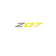 2005-2019 Corvette Spoiler Z07 Med Decal - Gloss Silver Z Matte Yellow 07 - CA-79293-Corvette-Store-Online
