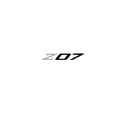2005-2019 Corvette Spoiler Z07 Small Decal - Gloss Gray Z Gloss Black 07 - CA-79294-Corvette-Store-Online