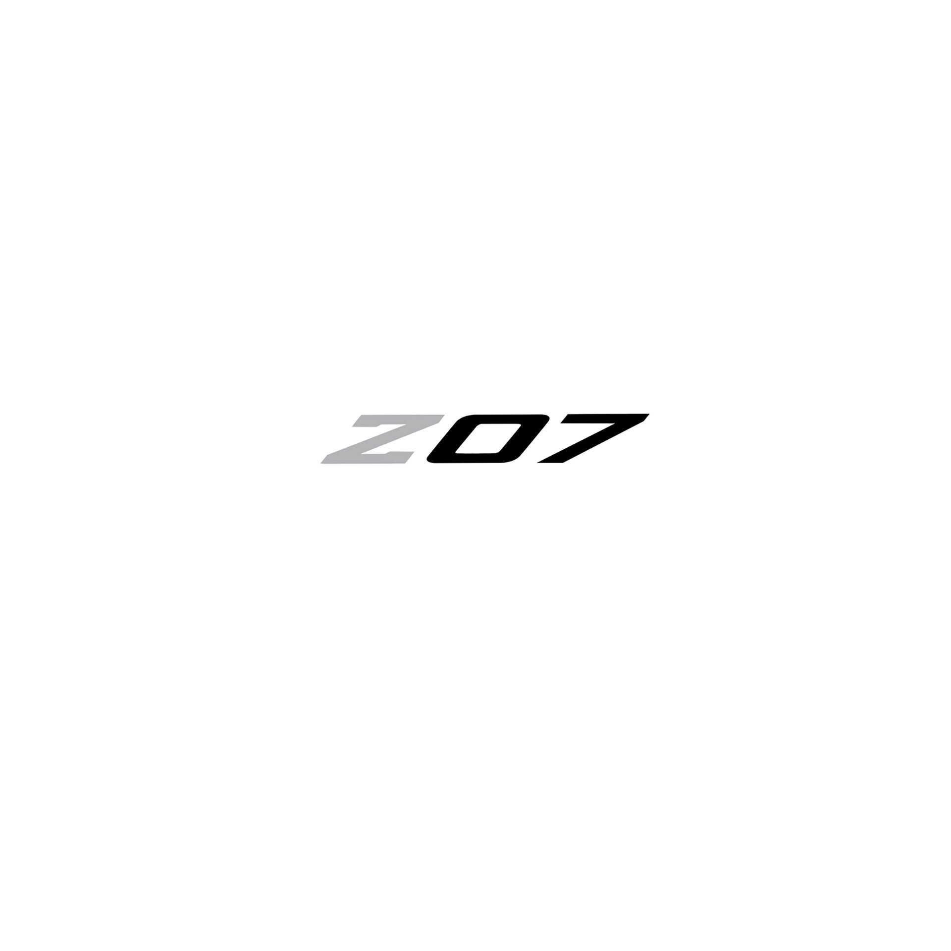 2005-2019 Corvette Spoiler Z07 Small Decal - Gloss Gray Z Gloss Black 07 - CA-79294-Corvette-Store-Online