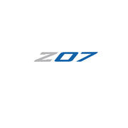 2005-2019 Corvette Spoiler Z07 Med Decal - Gloss Gray Z Matte Blue 07 - CA-79297-Corvette-Store-Online