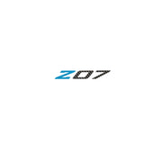2005-2019 Corvette Spoiler Z07 Small Decal - Gloss Tension Blue Z Black Carbon Fiber 07 - CA-79299-Corvette-Store-Online