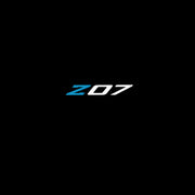 2005-2019 Corvette Spoiler Z07 Small Decal - Gloss Blue Z Gloss White 07 - CA-79300-Corvette-Store-Online