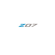 2005-2019 Corvette Spoiler Z07 Small Decal - Gloss Blue Z Gloss Silver 07 - CA-79301-Corvette-Store-Online
