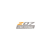 2005-2019 Corvette Spoiler Z07 Small Decal - Gloss Orange Z Gloss Silver 07 W/ Ult Perf Script - CA-79304-Corvette-Store-Online