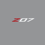 2005-2019 Corvette Spoiler Z07 Med Decal - Matte Red Z Matte White 07 - CA-79309-Corvette-Store-Online