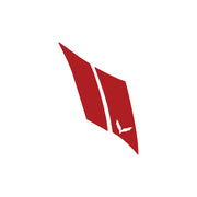2014-2019 Corvette GS Hash Marks W/ Cutout Driver Gloss Red C7 17 Style - Crossed Flags - CA-79365-Corvette-Store-Online