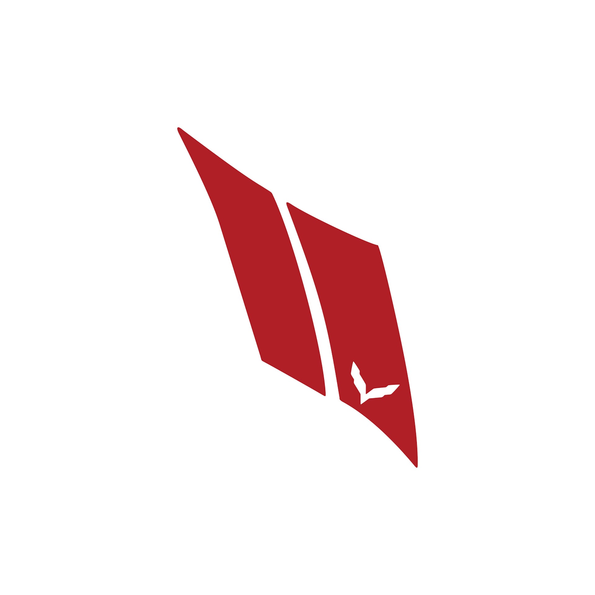 2014-2019 Corvette GS Hash Marks W/ Cutout Driver Matte Red C7 - Crossed Flags - CA-79399-Corvette-Store-Online