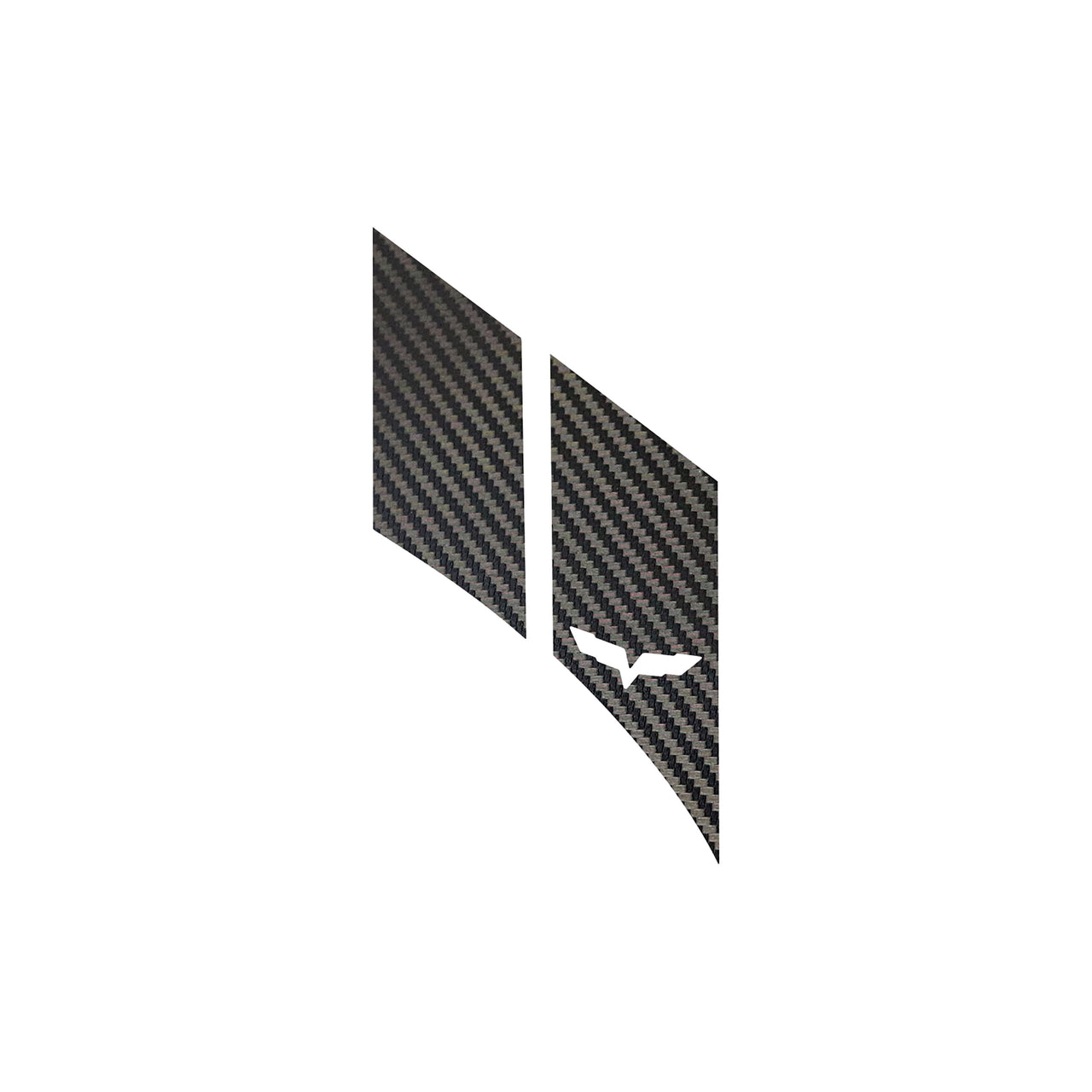 2005-2013 Corvette GS Hash Marks W/ Cutout Driver Black Carbon Fiber C6 - Crossed Flags - CA-79414-Corvette-Store-Online