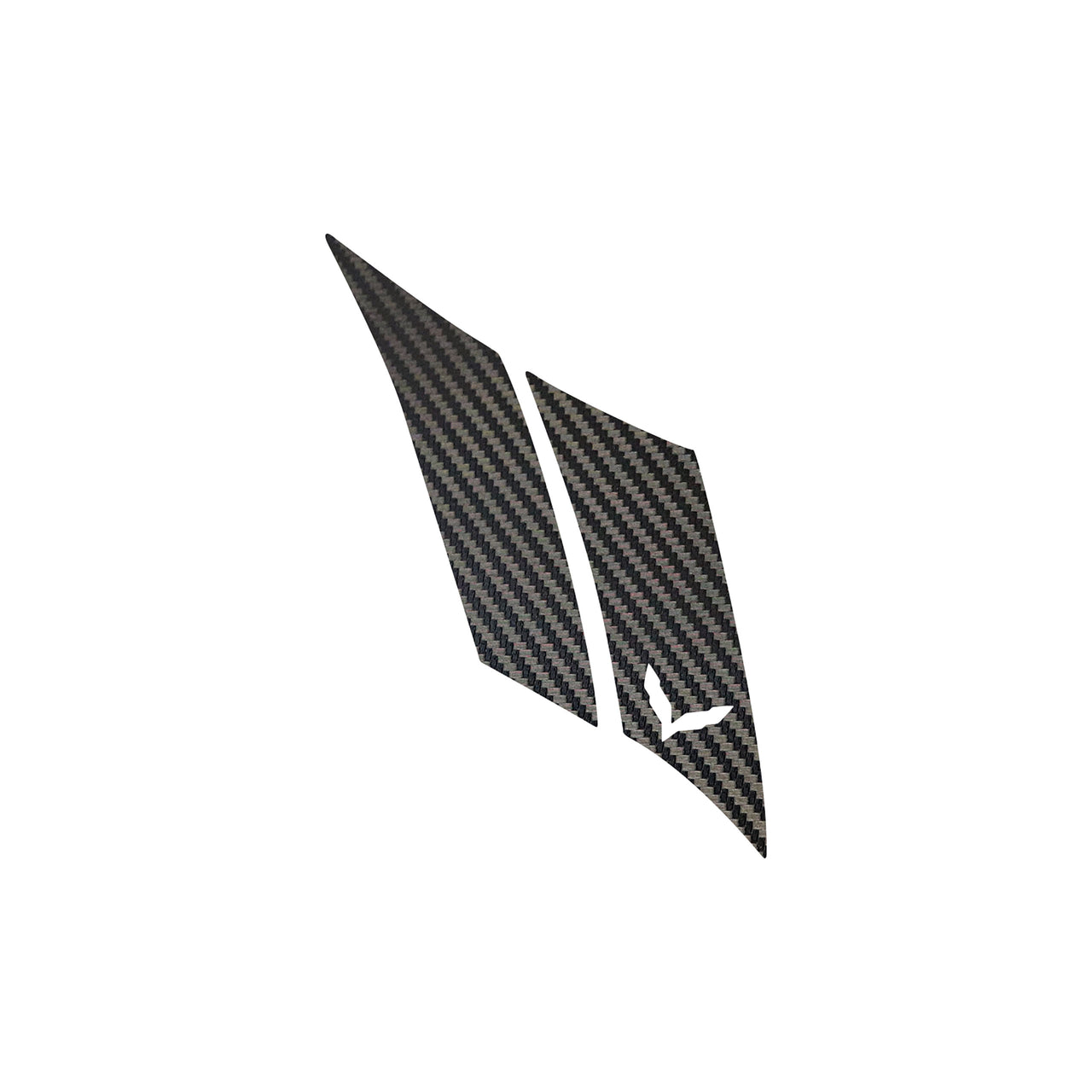 2014-2019 Corvette GS Hash Marks W/ Cutout Driver Black Carbon Fiber C7 - Crossed Flags - CA-79415-Corvette-Store-Online