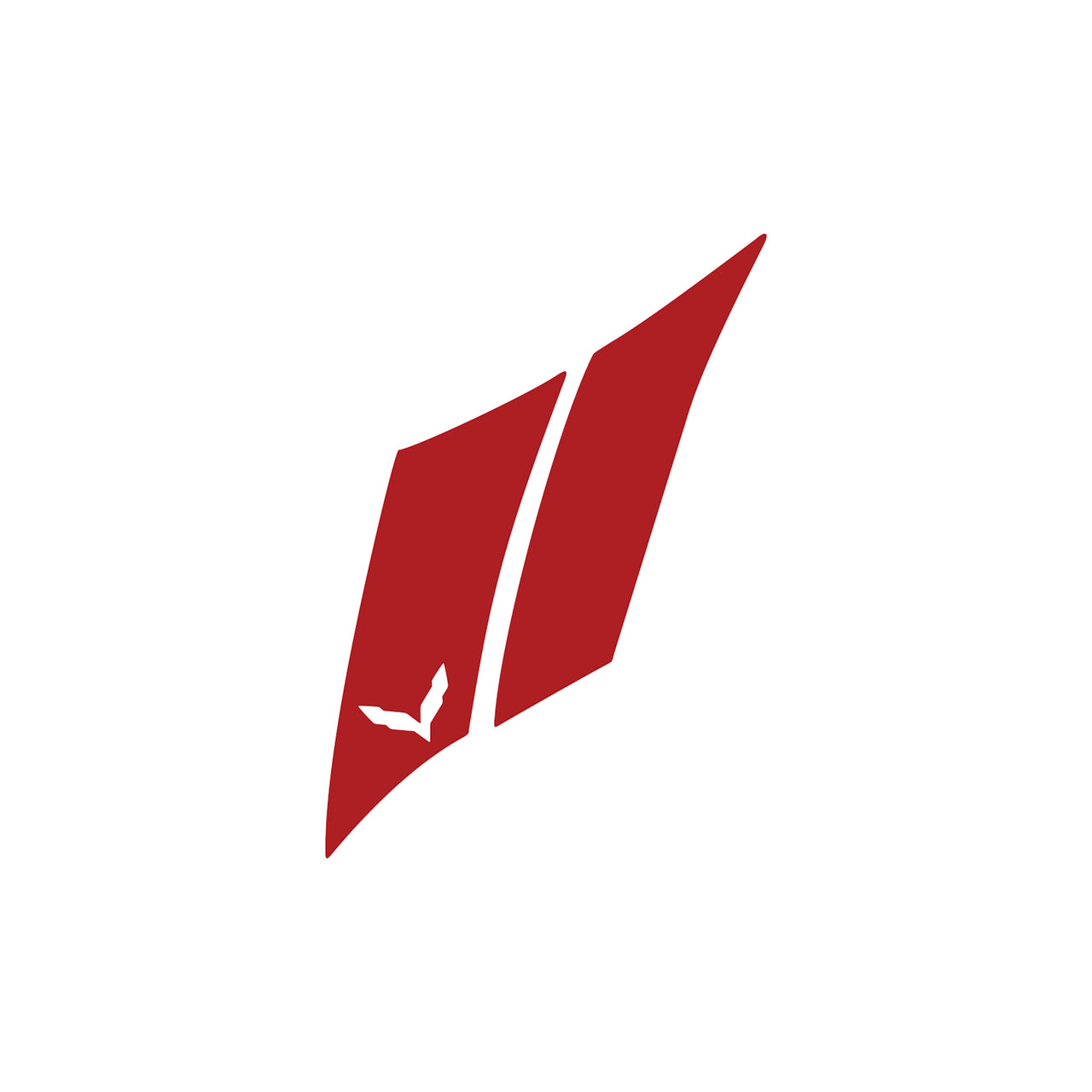 2014-2019 Corvette GS Hash Marks W/ Cutout Psngr Gloss Red C7 - Crossed Flags - CA-79479-Corvette-Store-Online