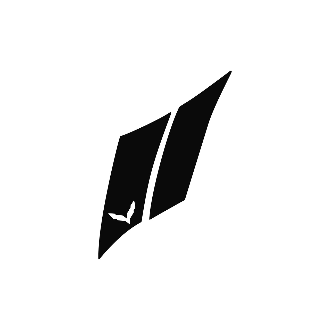 2014-2019 Corvette GS Hash Marks W/ Cutout Psngr Matte Black C7 - Crossed Flags - CA-79485-Corvette-Store-Online