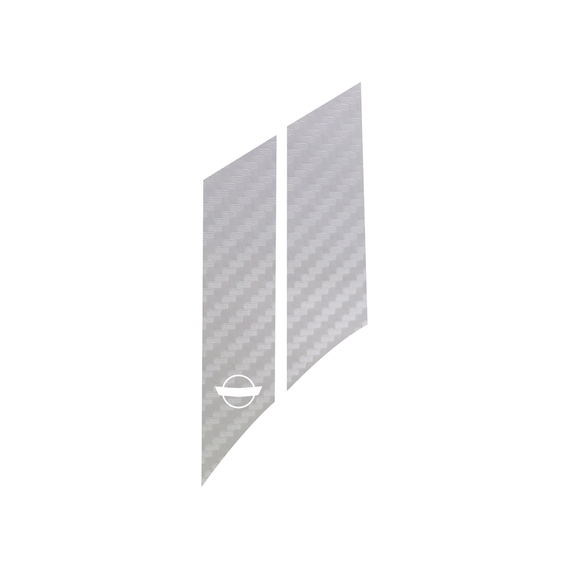 1984-1996 Corvette GS Hash Marks W/ Cutout Psngr White Carbon Fiber C4 - Crossed Flags - CA-79493-Corvette-Store-Online