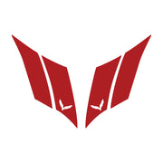 2014-2019 Corvette GS Hash Marks W/ Cutout Both Gloss Red C7 - Crossed Flags - CA-79550-Corvette-Store-Online
