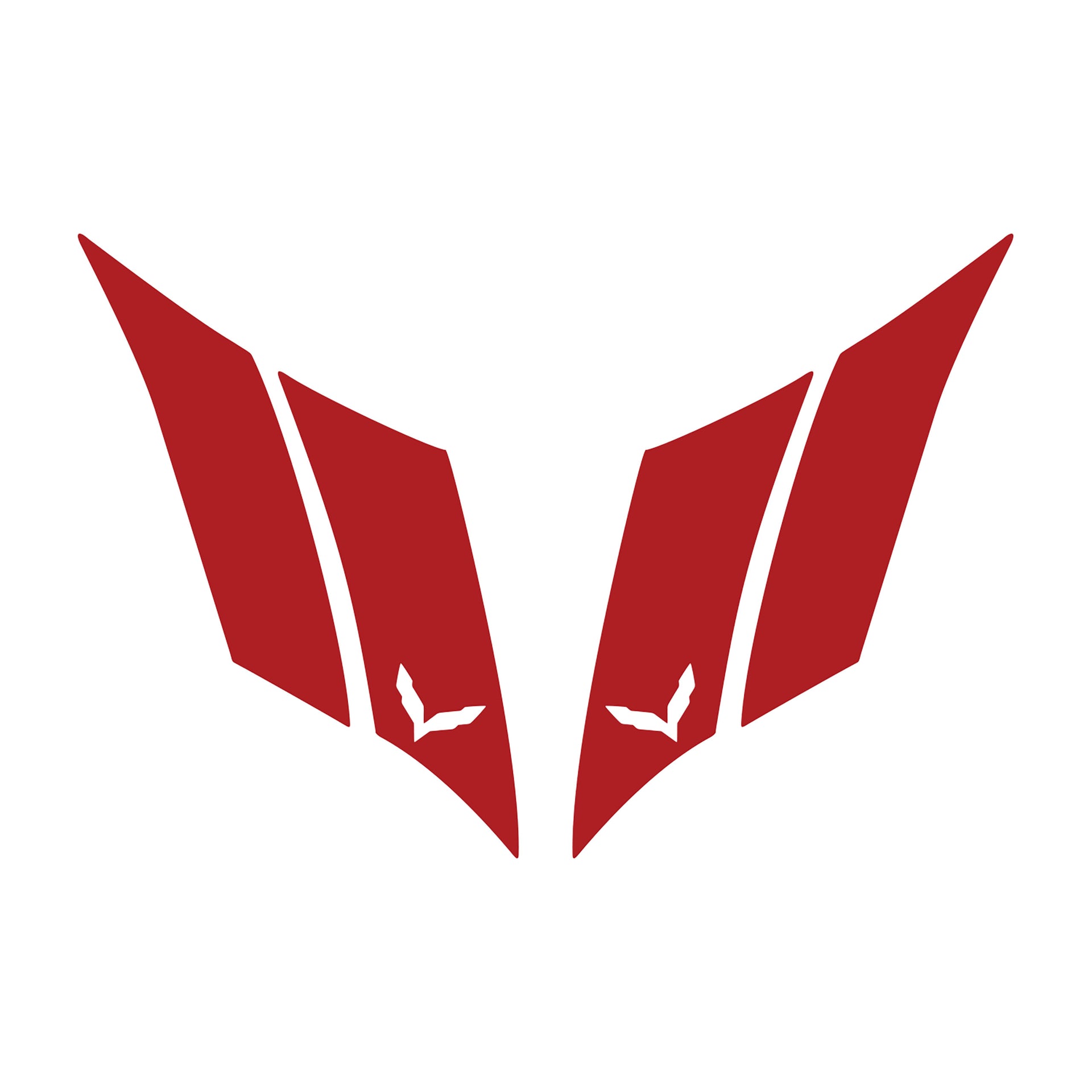 2014-2019 Corvette GS Hash Marks W/ Cutout Both Gloss Red C7 - Crossed Flags - CA-79550-Corvette-Store-Online