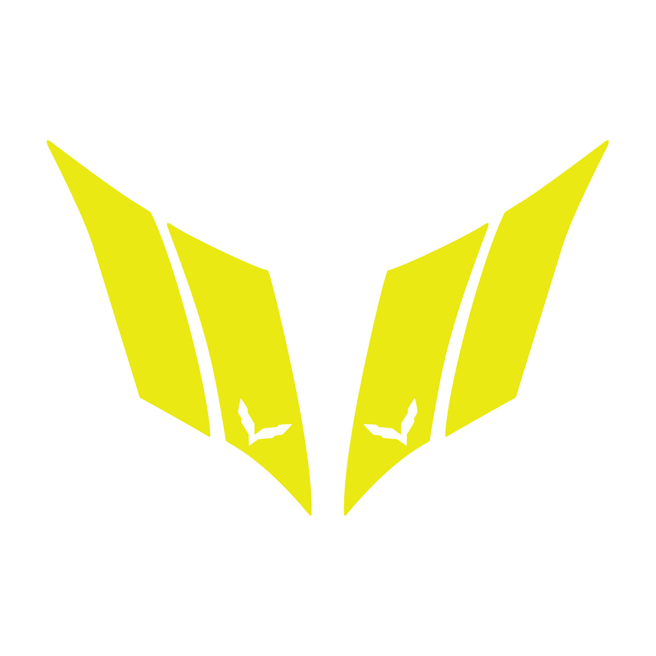 2014-2019 Corvette GS Hash Marks W/ Cutout Both Gloss Yellow C7 - Crossed Flags - CA-79573-Corvette-Store-Online