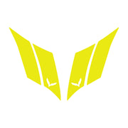 2014-2019 Corvette GS Hash Marks W/ Cutout Both Gloss Yellow C7 - Crossed Flags - CA-79573-Corvette-Store-Online