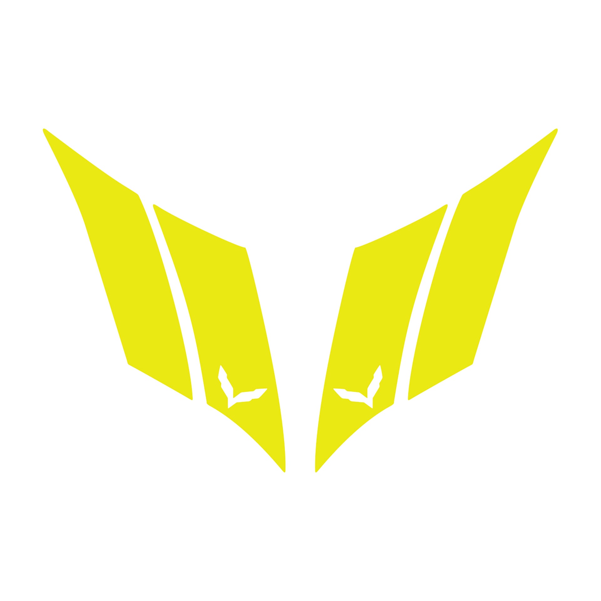 2014-2019 Corvette GS Hash Marks W/ Cutout Both Gloss Yellow C7 - Crossed Flags - CA-79573-Corvette-Store-Online