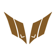 2014-2019 Corvette GS Hash Marks W/ Cutout Both Gloss Metallic Gold C7 - Crossed Flags - CA-79577-Corvette-Store-Online