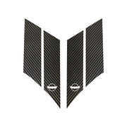 1984-1996 Corvette GS Hash Marks W/ Cutout Both Black Carbon Fiber C4 - Crossed Flags - CA-79595-Corvette-Store-Online