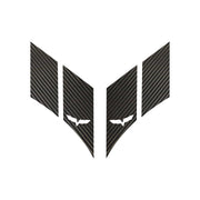 2005-2013 Corvette GS Hash Marks W/ Cutout Both Black Carbon Fiber C6 - Crossed Flags - CA-79597-Corvette-Store-Online