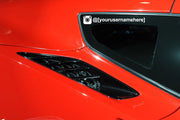 1953-2025 Corvette IG Username Custom Window Decals - Pair Blue Brushed Steel Impact - CA-79649-Corvette-Store-Online